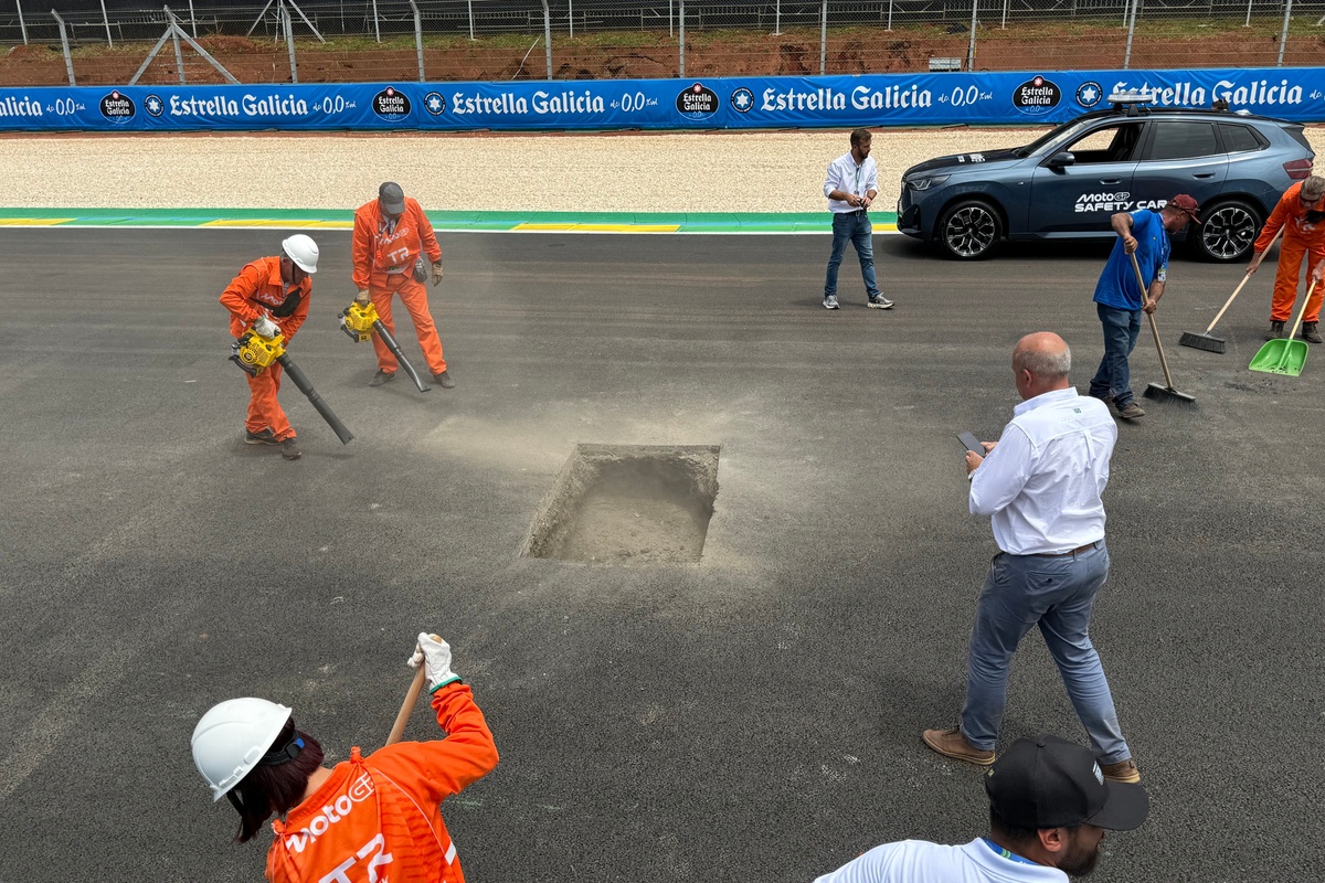 Huge hole on main straight poses new problem for MotoGP's Brazilian GP