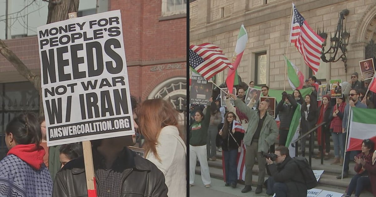Dueling demonstrations in Boston as U.S. and Israel strike Iran – Boston 25 News