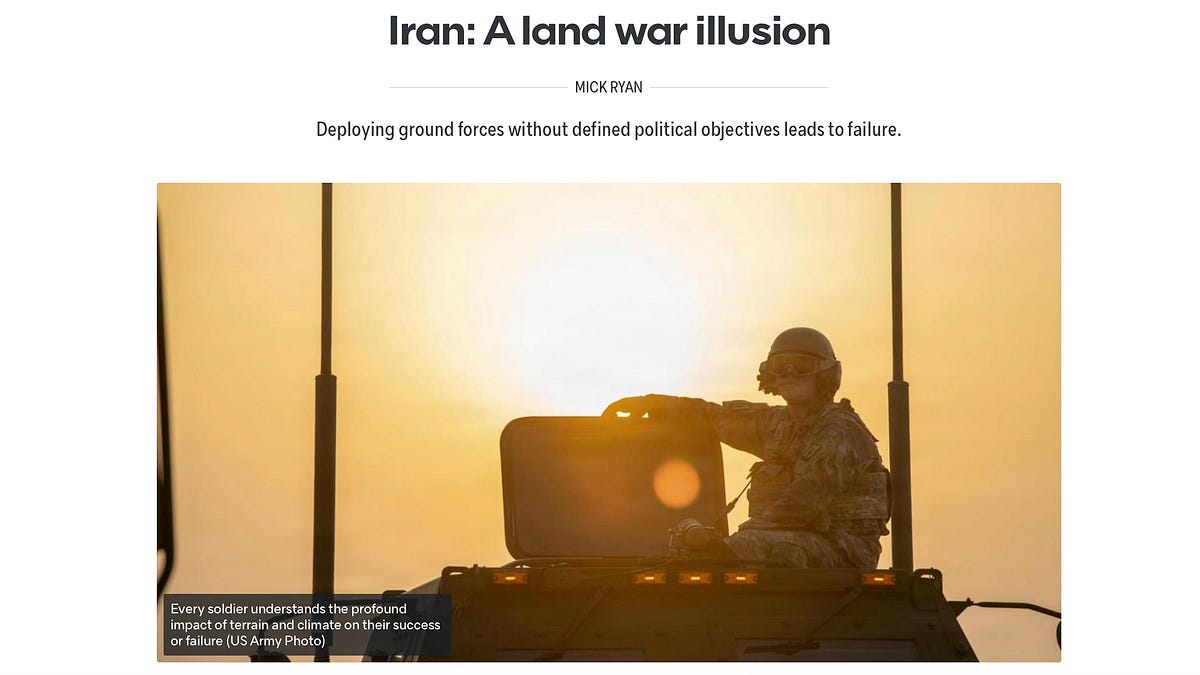 Thinking About Land Combat in Iran