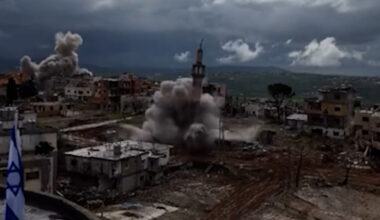 Israeli forces blow up mosque minaret in southern Lebanon | Israel attacks Lebanon