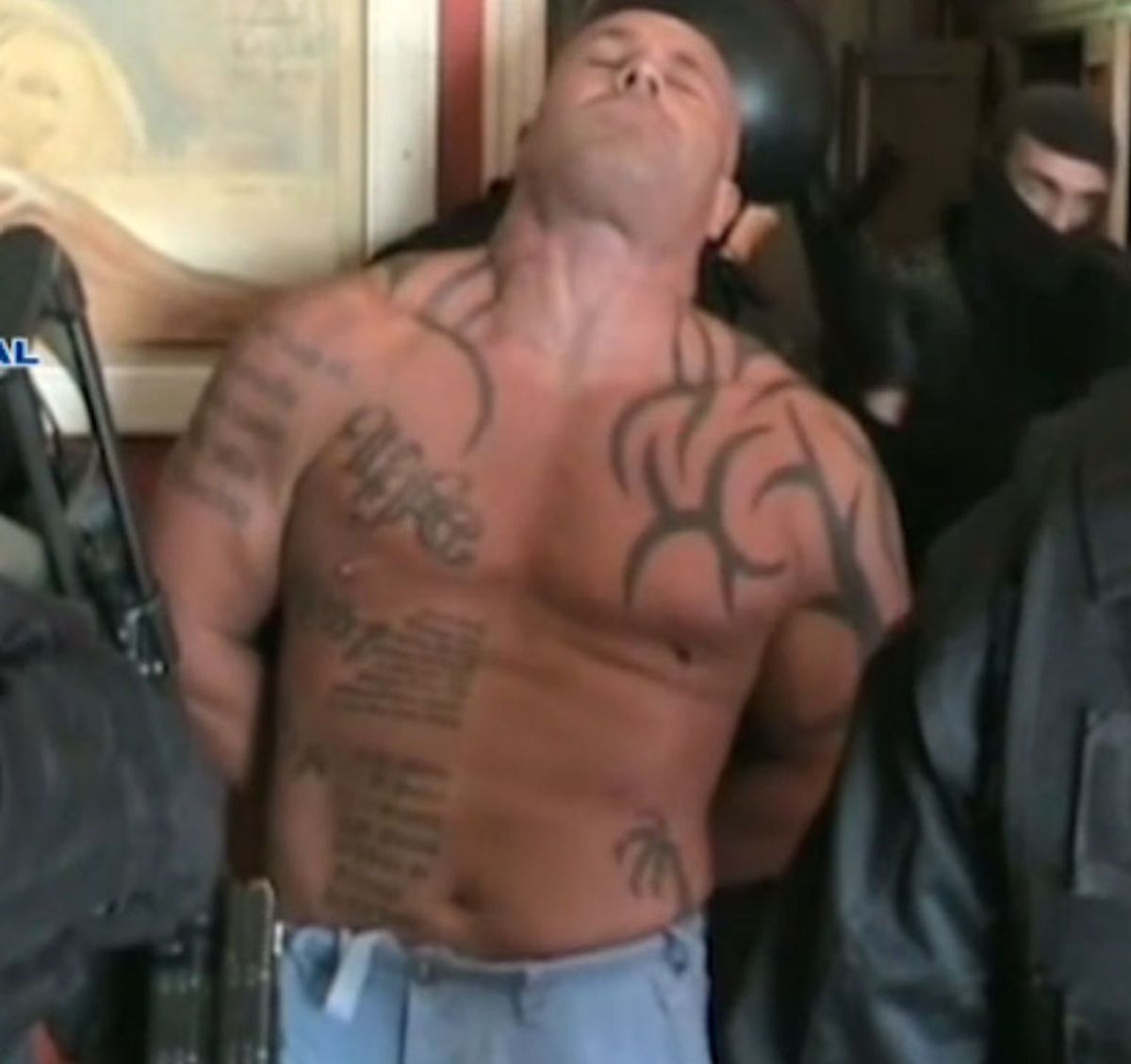 CAPTURED: Mark Lilley is held by Spanish police