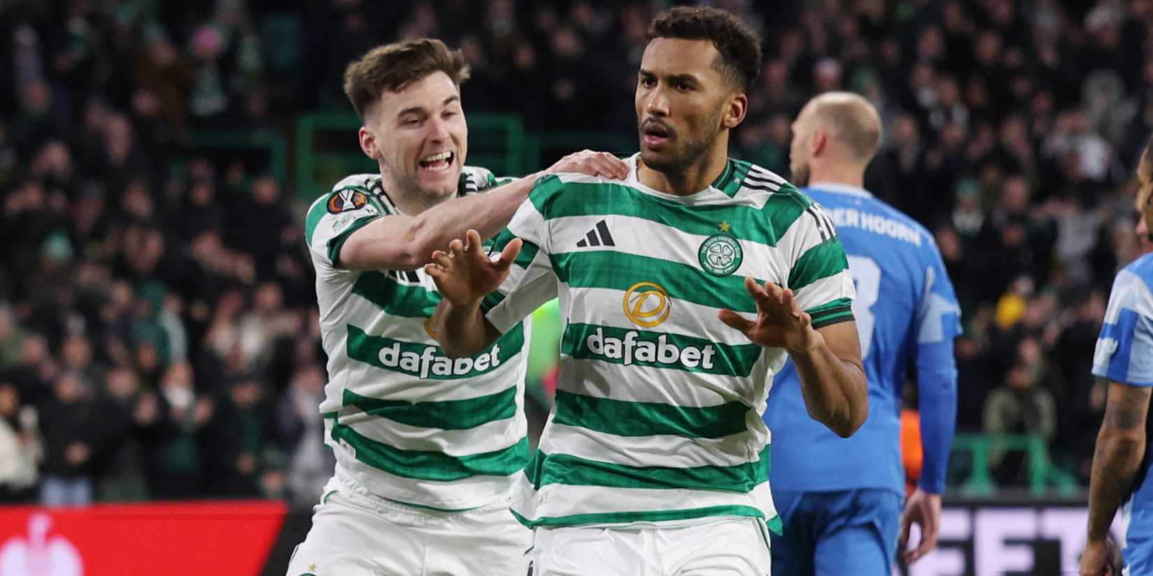 Celtic's Kieran Tierney and Aaron Trusty