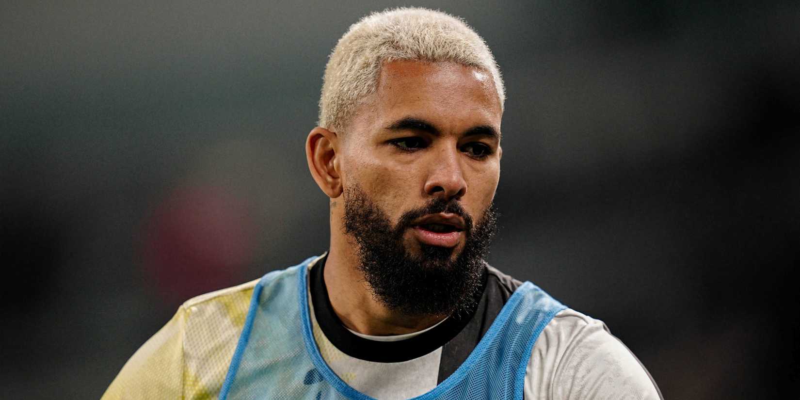 Douglas Luiz during a pre-match warm-up with Juventus