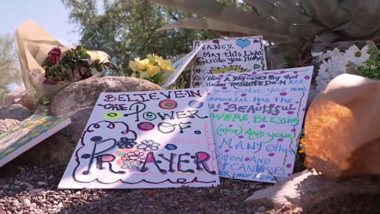 Artwork left outside of Nancy Guthrie's home.