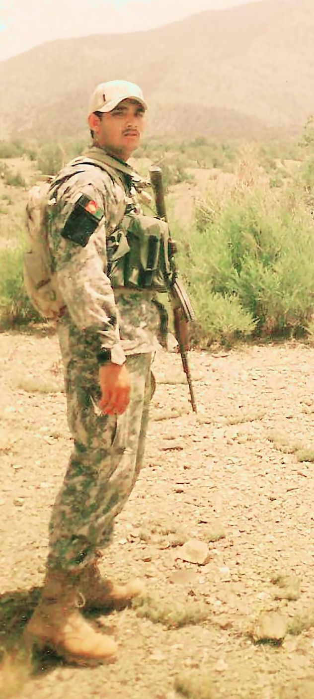 Mohommad Nazeer Paktyawal is seen in uniform in an undated photo.
