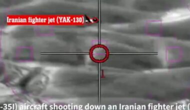 Dramatic moment Israeli F-35 shoots down Iranian plane in historic strike