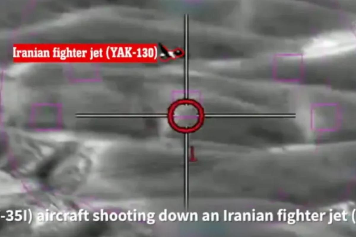 Dramatic moment Israeli F-35 shoots down Iranian plane in historic strike