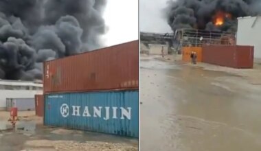 Fire Rages As Shrapnel From Iran Missile Hits Industrial Facility In Israel