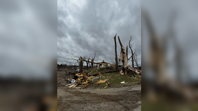 Widespread tornado damage in Union City, MI, March 7.