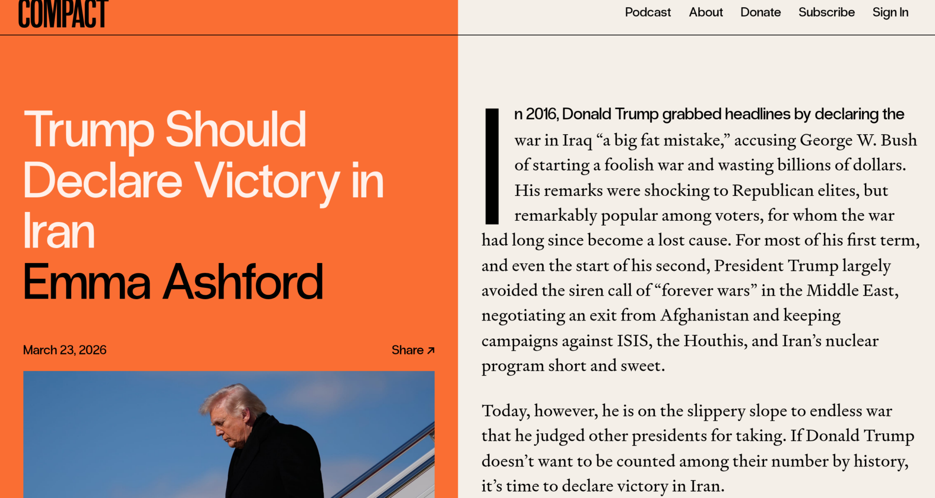 Trump Should Declare Victory in Iran