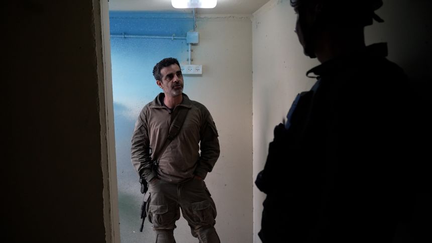 Nisan Zeevi, a third-generation resident of Kibbutz Kfar Giladi, located 800 meters from the Lebanese border on Sunday.