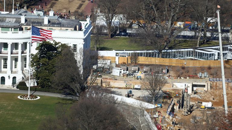 The site of the demolished East Wing. Pic: Reuters
