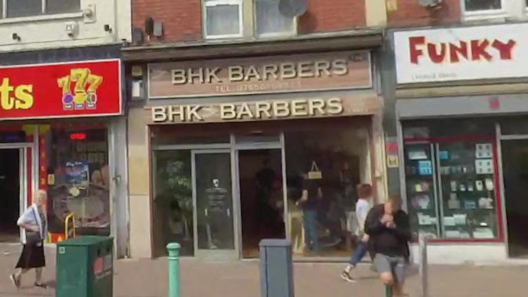 The attack took place outside BHK Barbers in Bedminster, Bristol. Pic: Google Maps