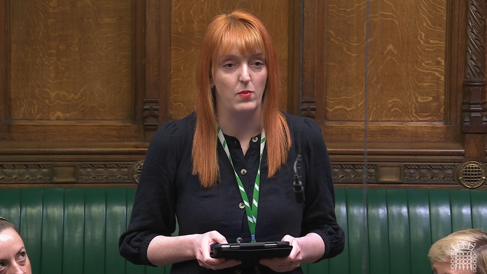 Charlotte Nichols revealed she was a rape victim in a debate in the House of Commons. Pic: UK Parliament