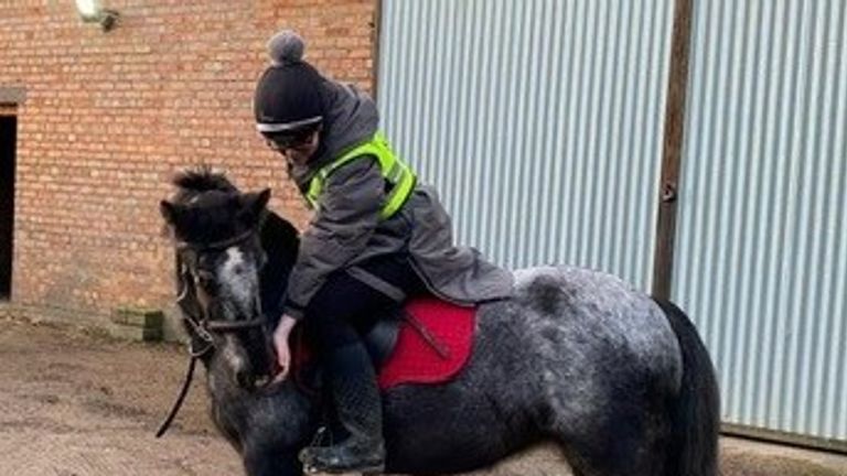 Eden on one of her horses. Pic: Cambridgeshire Police