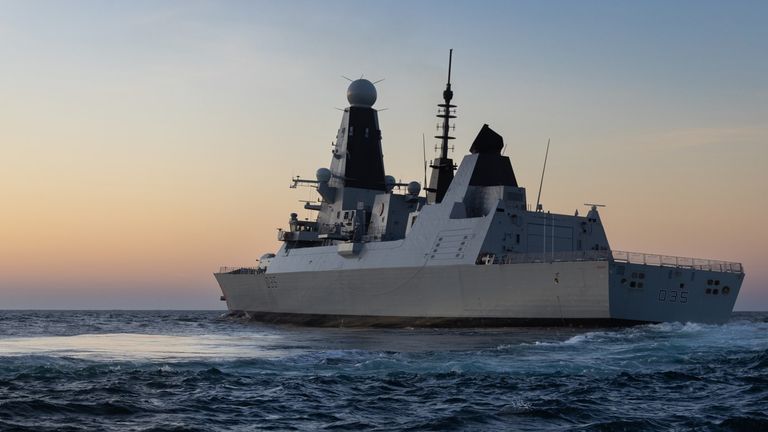 HMS Dragon will take between five to seven days to get to the region. Pic: PA/Royal Navy