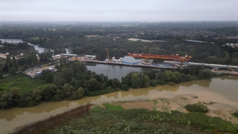 A HS2 construction site near Denham. Pic: Reuters