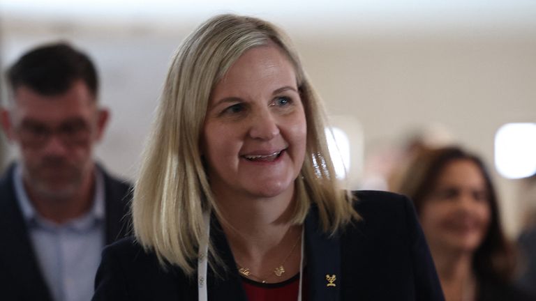 IOC President Kirsty Coventry. Pic: Reuters