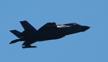 A fighter jet flies near RAF Akrotiri. Pic: AP
