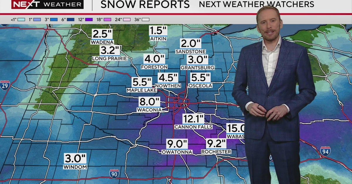 Here are Minnesota snowfall totals as big storm exits state