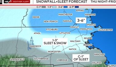 Significant icing, plowable snow possible in parts of Massachusetts starting Thursday night, weather maps show