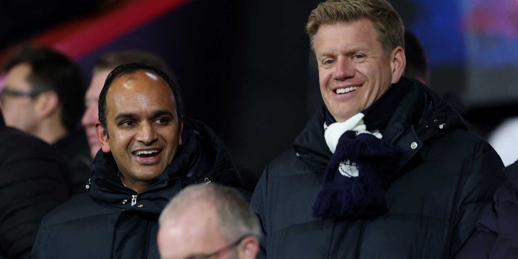 Tottenham chiefs Vinai Venkatesham and Johan Lange