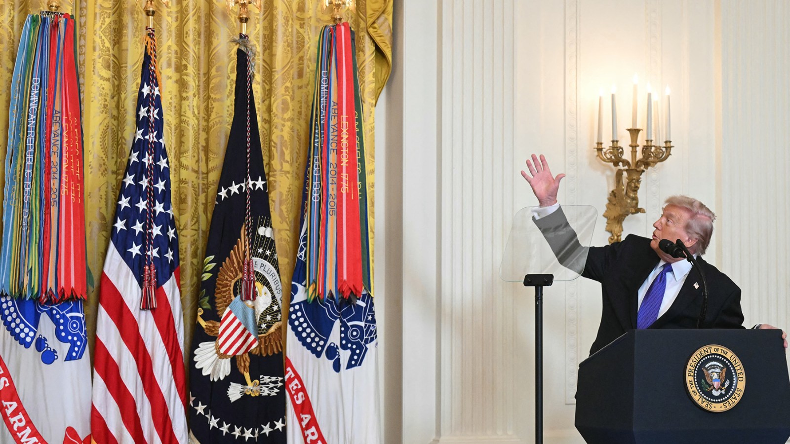 Trump Brags About Gold Curtains as Americans Die in Iran War