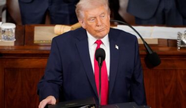 U.S. President Donald Trump delivers the State of the Union address at the U.S. Capitol in Washington D.C.