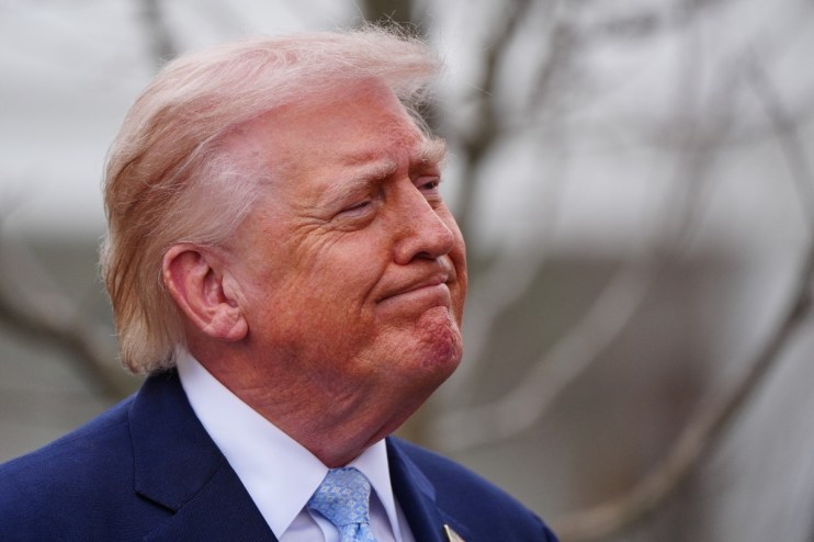 Donald Trump speaking at a political rally, surrounded by supporters, emphasizing key points in a vibrant, dynamic setting