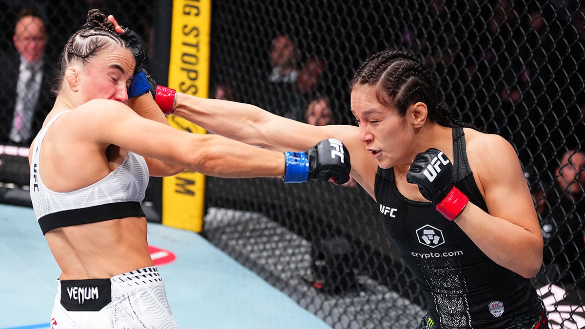Alexa Grasso throws a punch