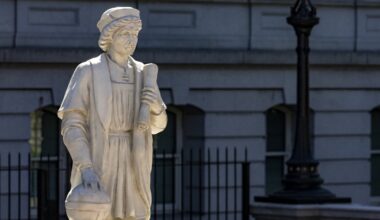 Christopher Columbus statue put on White House grounds : NPR