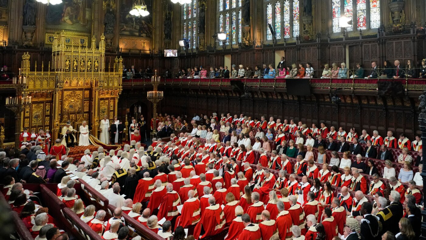Britain's Parliament boots last hereditary Lords after 700 years : NPR