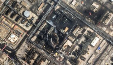 Missiles strike energy facilities in the Middle East : NPR