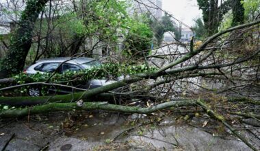 Snow, stormy winds close schools, cut power and rip off roofs in the Balkans
