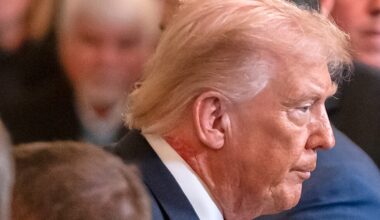 White House attributes redness on Trump's neck to skin cream