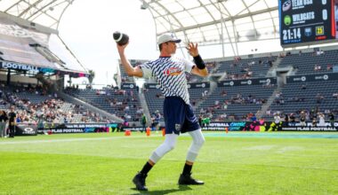 Plenty of empty seats at Fanatics Flag Football Classic