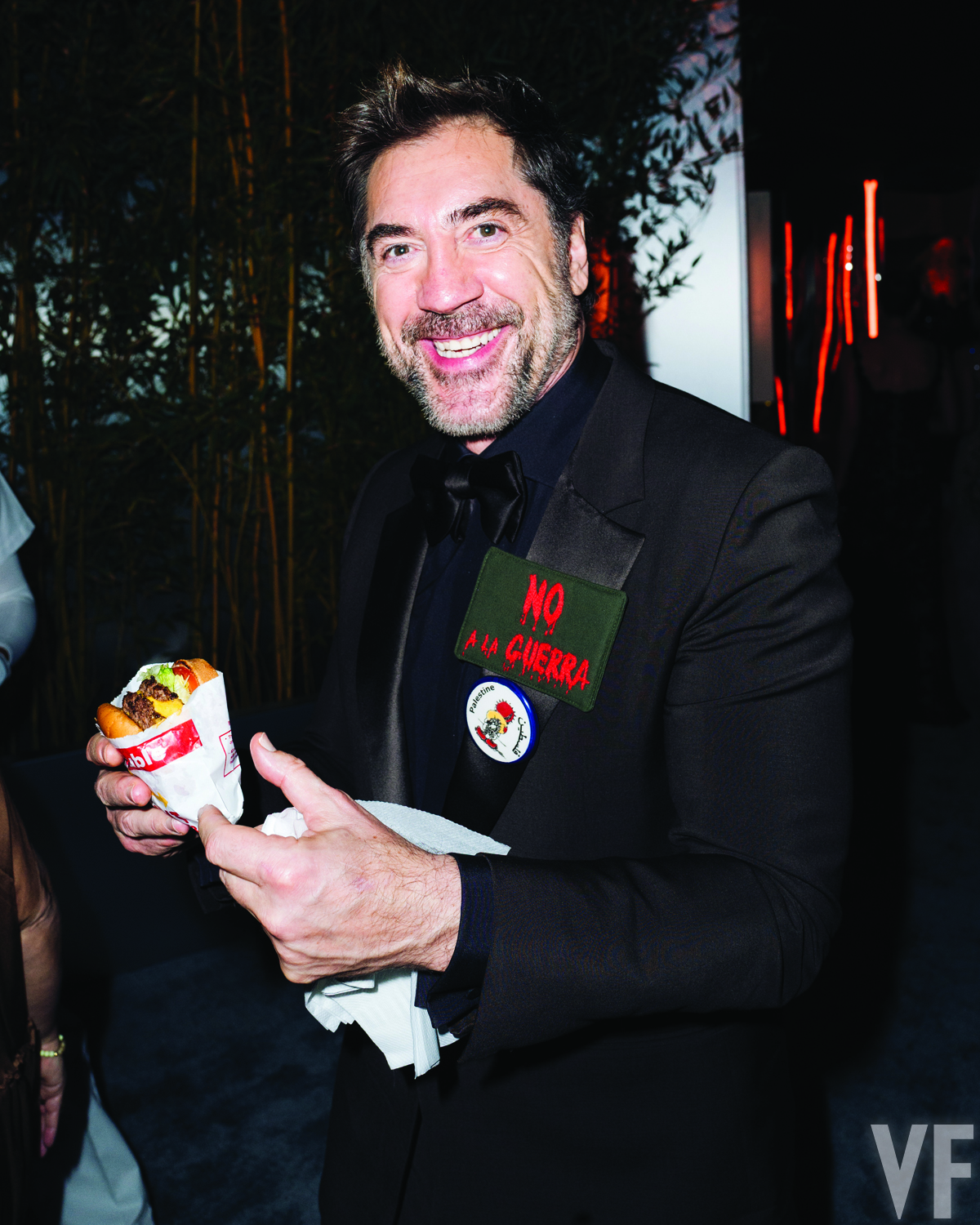 Javier Bardem attends the Vanity Fair Oscars after party.