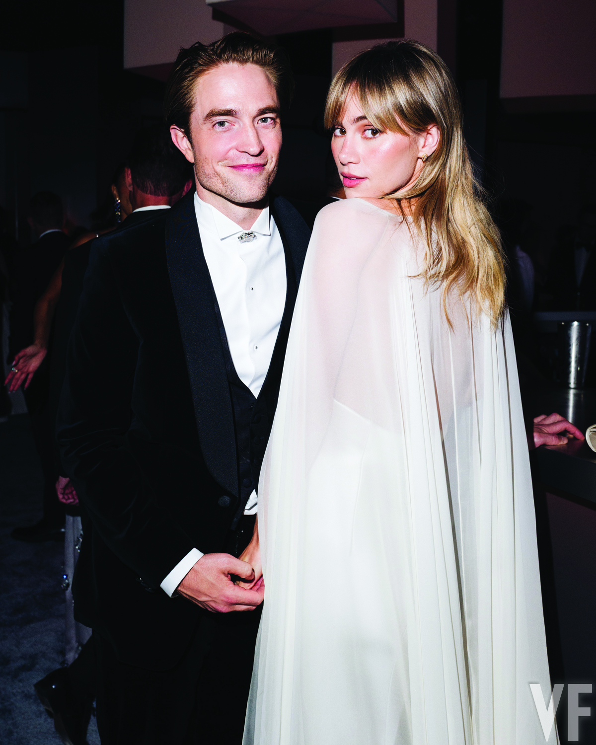 Robert Pattinson and Suki Waterhouse attend the Vanity Fair Oscars after party.