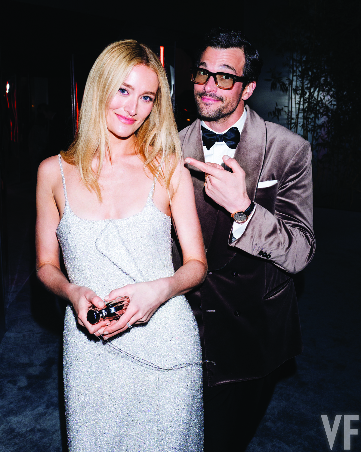 Paul Anthony Kelly and Sarah Pidgeon attend the Vanity Fair Oscars after party.