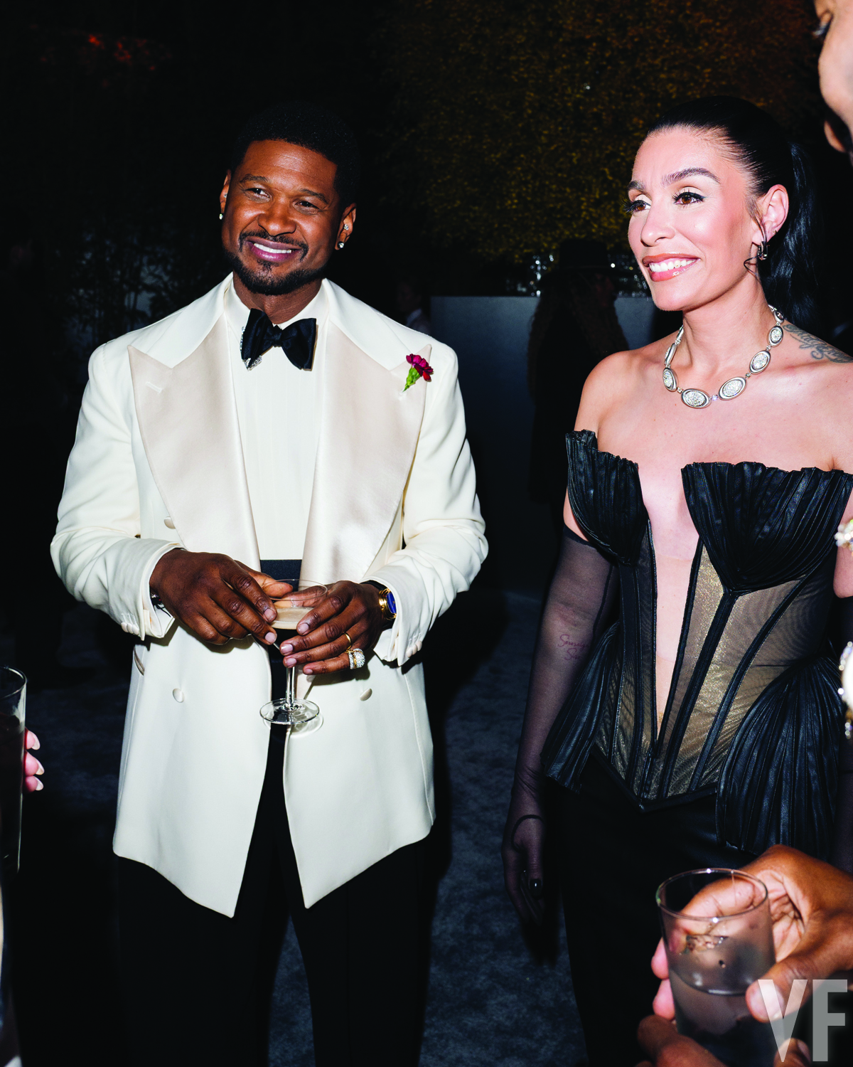 Usher attends the Vanity Fair Oscars after party.