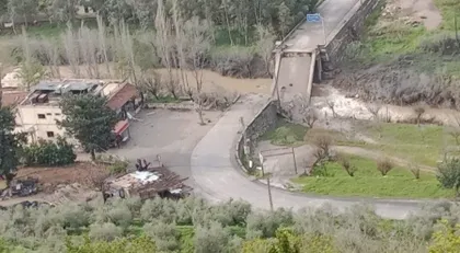 Destroyed bridge over Qaaqaait al-Jisr in southern Lebanon, on Monday.