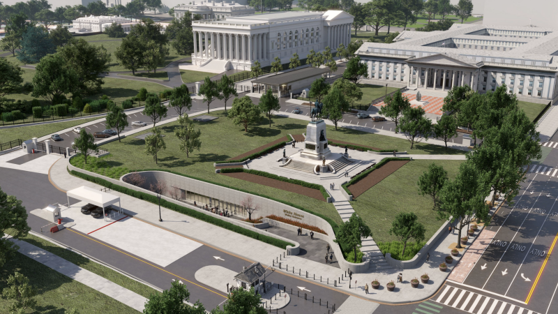 Trump seeks to replace White House visitor screening center with underground facility