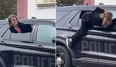 Handcuffed woman’s escape out of police car window caught on bystander video - National
