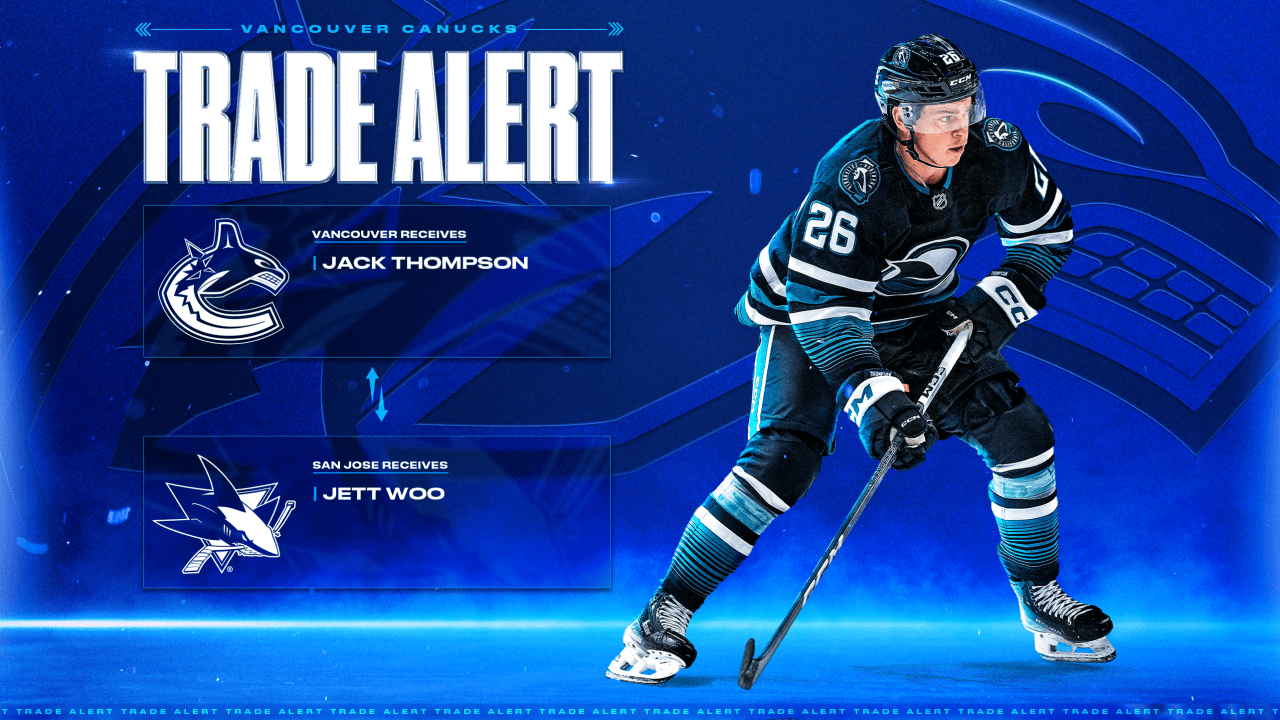 CANUCKS ACQUIRE JACK THOMPSON FROM SAN JOSE