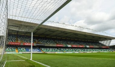 Child struck by bottle during disorder at Belfast match