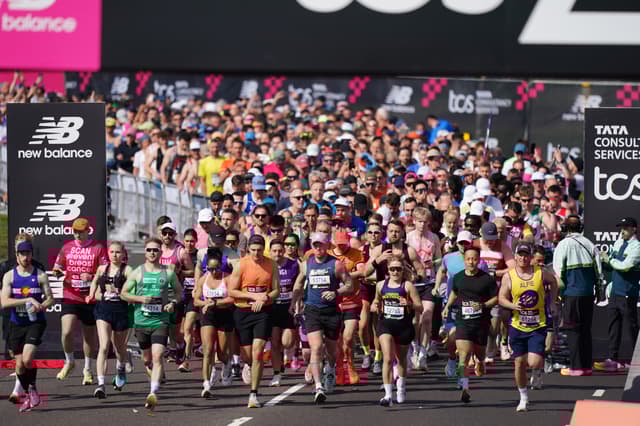 General view of runners during the 2026 TCS London Marathon. Picture date: Sunday April 26, 2026.