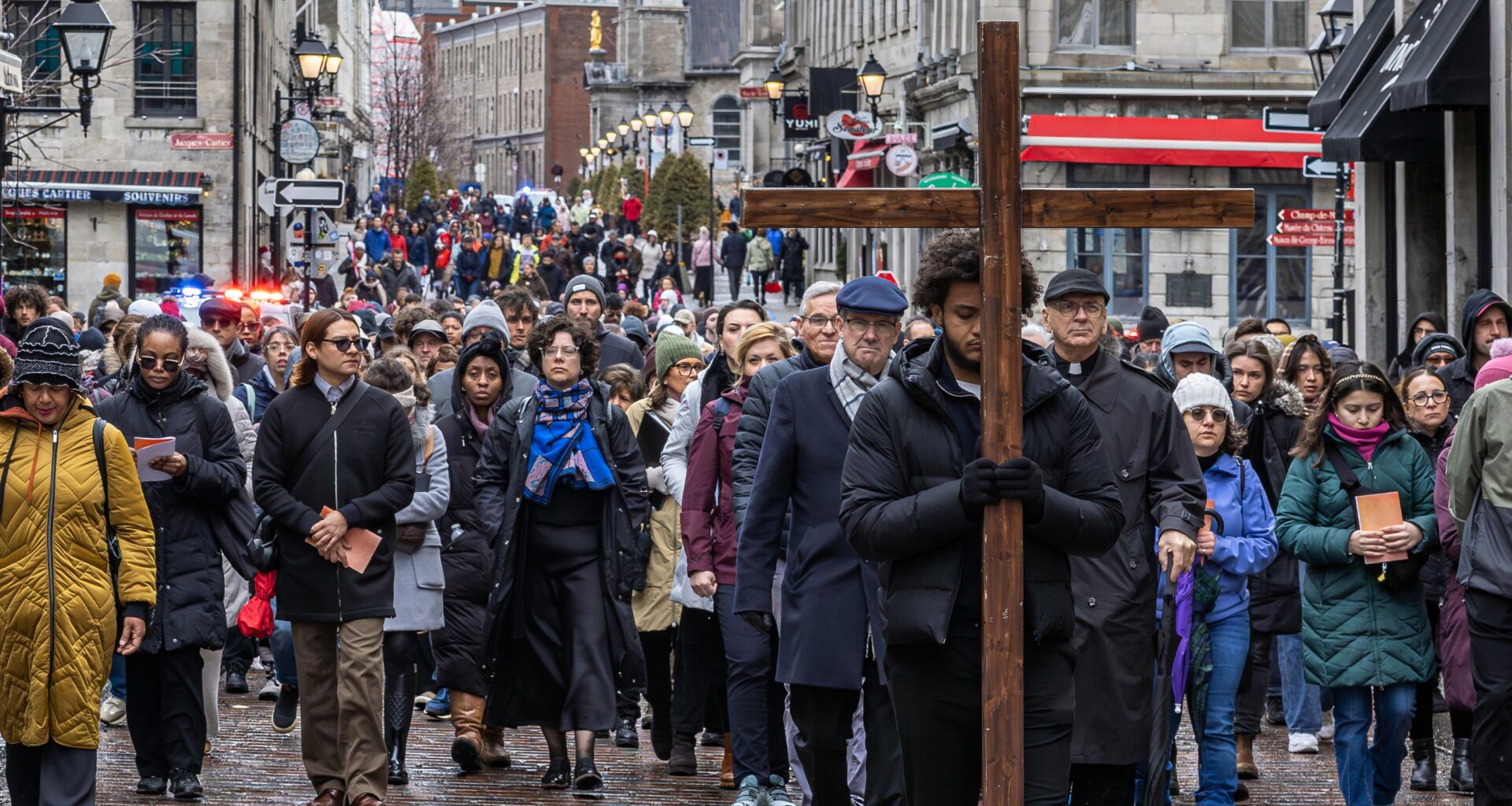Way of the Cross participants worry about Bill 9's effects