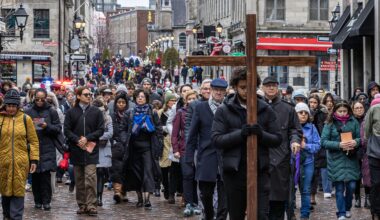 Way of the Cross participants worry about Bill 9's effects