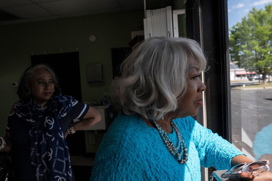 Lucas, alongside her daughter Lisa Lucas-Burke, visits her Herbal Outlet cannabis shop in Portsmouth.