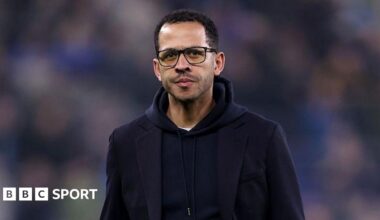 Liam Rosenior pictured on the sidelines as Chelsea manager